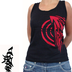 Narkotek Black Debardeur ,red Big 'storn' Logo Style