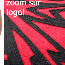 Debardeur Noir Narkotek Logo Rouge Coté Style 'déchiré'