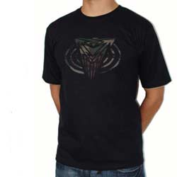 T Shirt Noir Narkotek Logo Camouflage Poitrine Style 'déchiré'