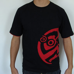 T Shirt Noir WAR Logo Rouge Coté Style 'déchiré'