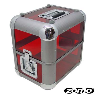 Flight Case MP80 Rouge Transparent/carbone LTD