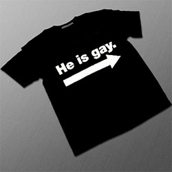 T Shirt Noir 'He Is Gay'