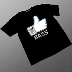 T Shirt Noir 'I Like Bass'