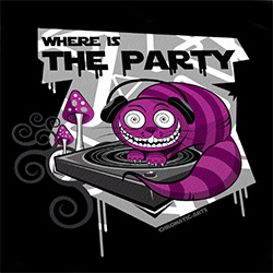 T-shirt Noir 'Where Is The Party'