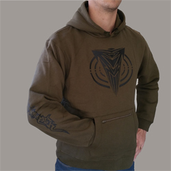 Kaki Narkotek Hoodie Logo Front + Sleeve Graph