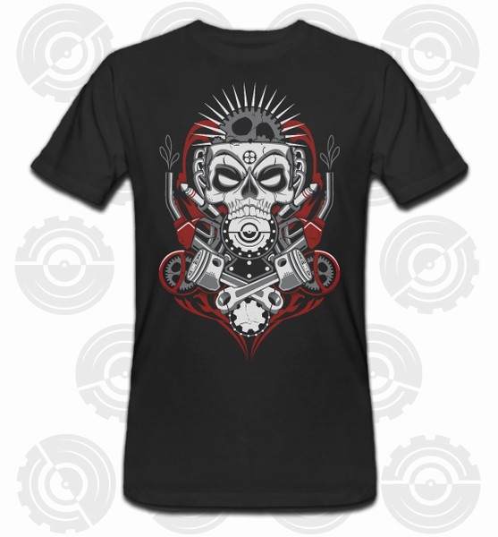 T Shirt Fuel Skull Noir