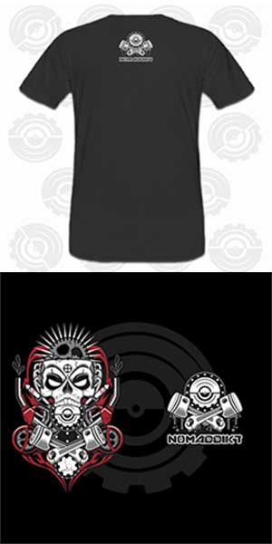 T Shirt Fuel Skull Noir