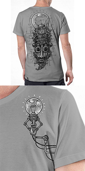 T Shirt Dr. Lamps Light Grey