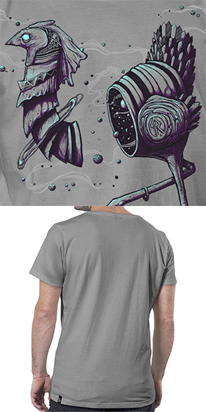 T Shirt Half Planet Light Grey