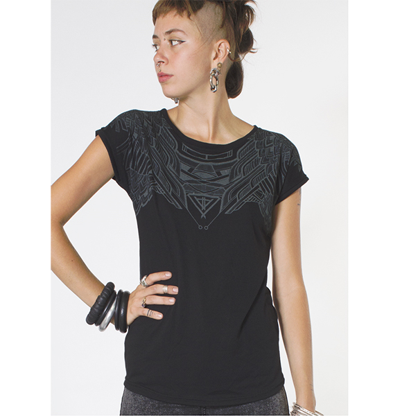 T Shirt Yanshu Black Fille