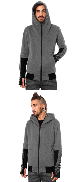 Saito Grey Mouline Hoodie