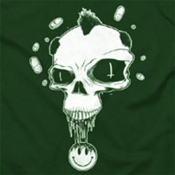 T Shirt kaki Skull Pillz